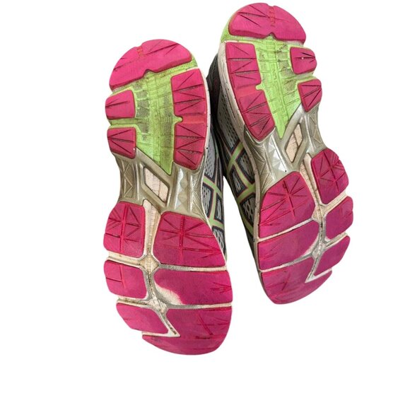 Asics GT-1000 Running Shoes Women 9.5 Pink Lime Green Sneakers Comfort Cushioned - Picture 8 of 10